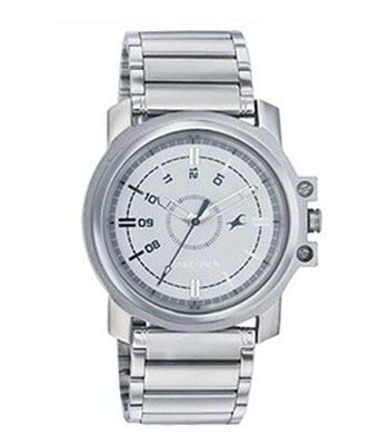 Silver Round Analog Men's Watch