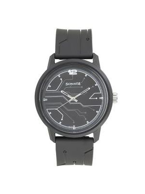 Men Charcoal Analogue Watch 77085PP01