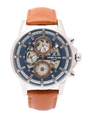 Exclusive Men Silver-Toned & Brown Analogue Watch 11333-5