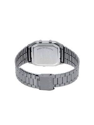 Unisex Silver-Toned Analogue and Digital Watch D183