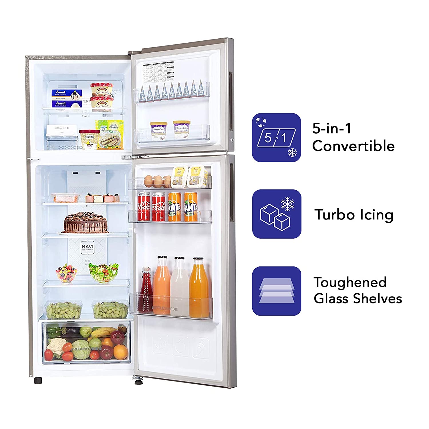 HEF-25TGS 258 Ltr Double Door Refrigerator