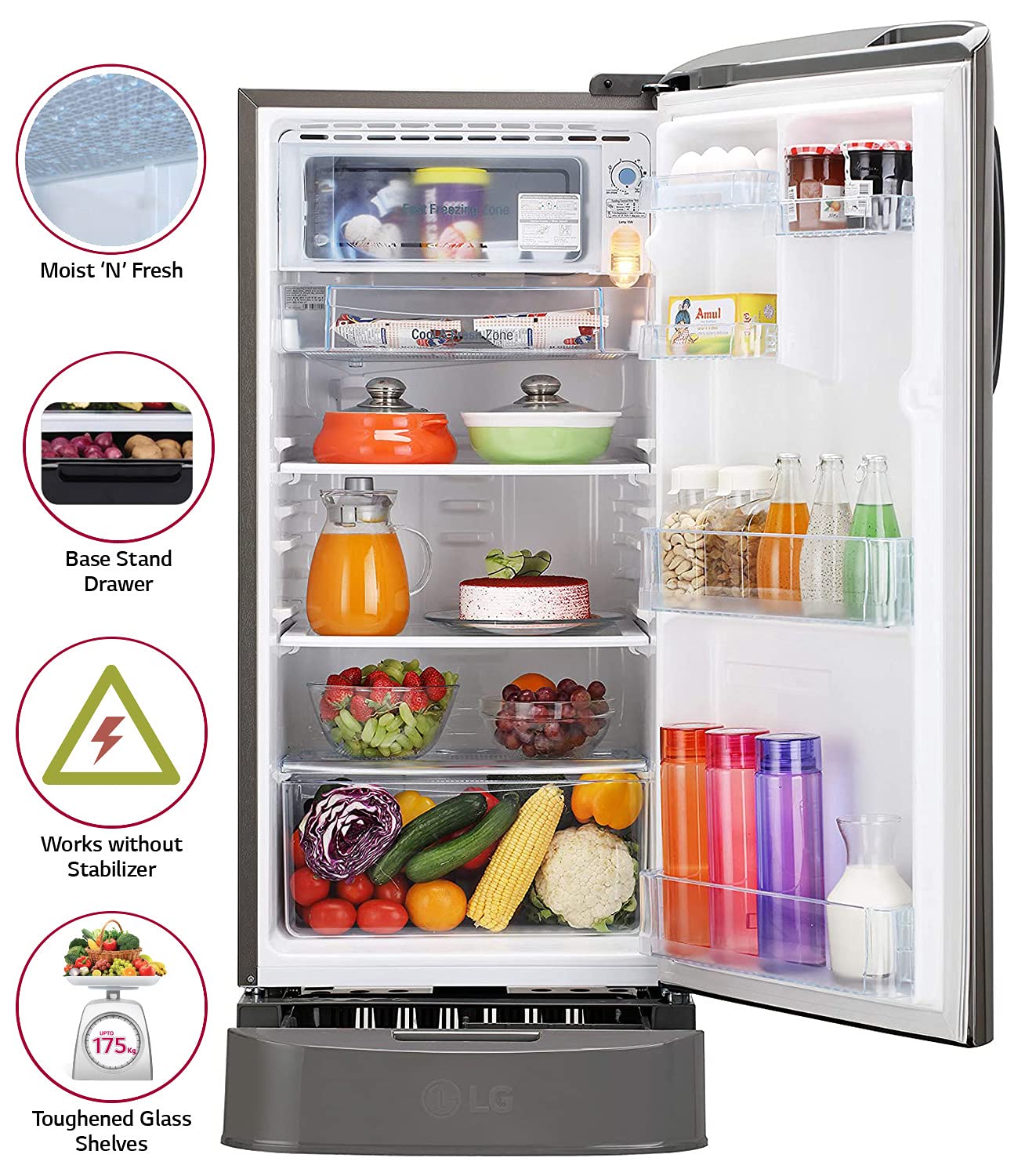 GL-D201APZY 190 Ltr Single Door Refrigerator