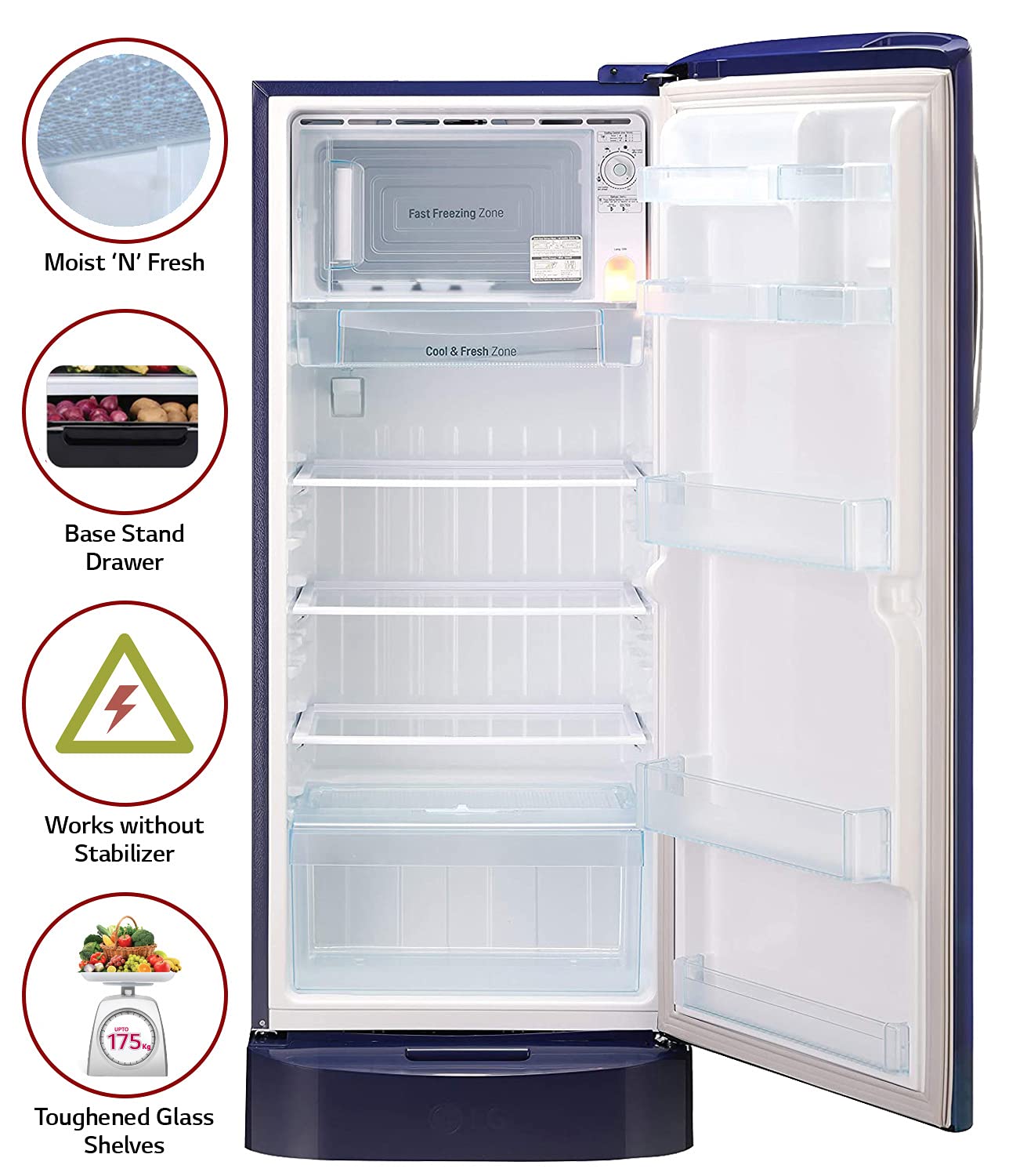 GL-D241ASOY 235 Ltr Single Door Refrigerator