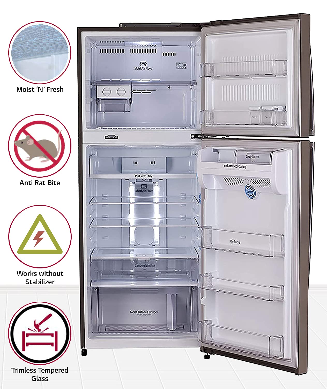 GL-I472QPZX 420 Ltr Double Door Refrigerator