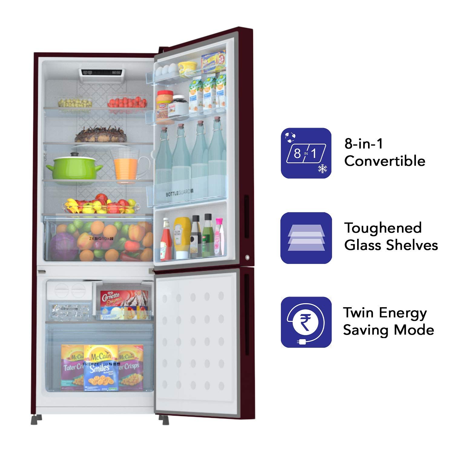 HRB-2764CRB-E 256 Ltr Double Door Refrigerator
