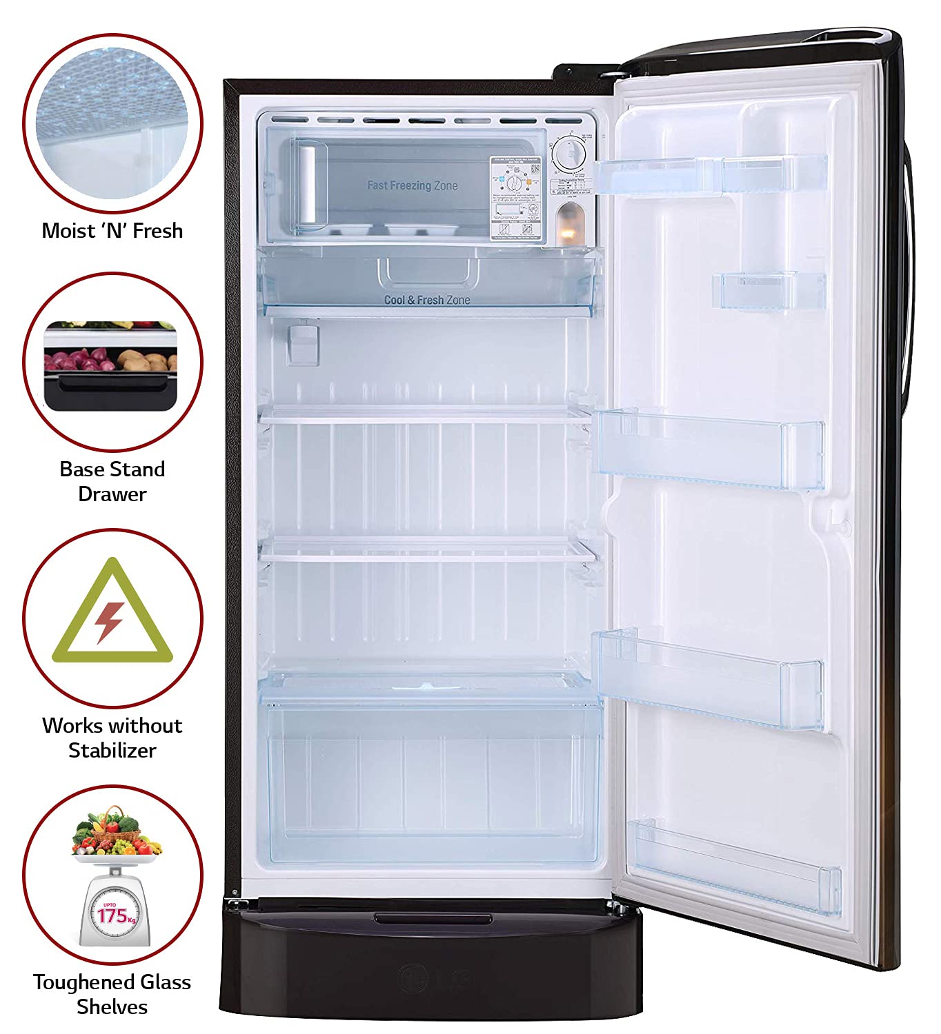 GL-D221AHPY 215 Ltr Single Door Refrigerator