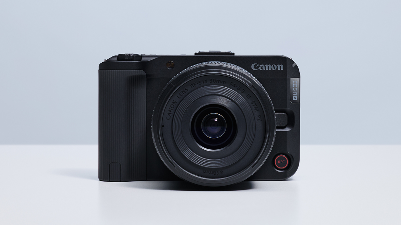 Canon r50 v mirror less camera front .png