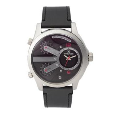 Premium Men Gunmetal-Toned Triple Dial Watch DK11225-4