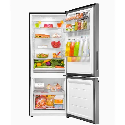HRB-3502BS-P 300 L, 2 Star, BrushLine Silver Finish Bottom Mounted Frost Free Refrigerator