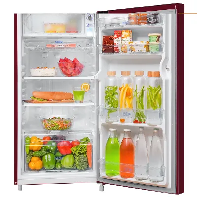 HRD-2101CRF-P 190 L, 1 Star, Red Fire Finish Direct Cool Single Door Refrigerator