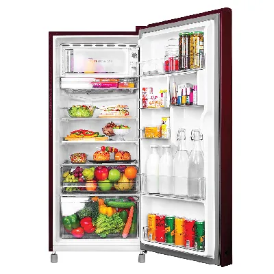 HRD-2103CRD-P 190 L, 3 Star, Red Dahelia Finish Direct Cool Single Door Refrigerator