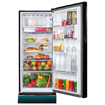 HRD-2103PAG-P 190 L, 3 Star, Aqua Glass Finish Direct Cool Single Door Refrigerator