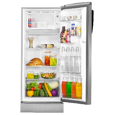 HRD-2262PIS-N 205 L, 2 Star, Inox Steel Finish Direct Cool Single Door Refrigerator with Base Drawer