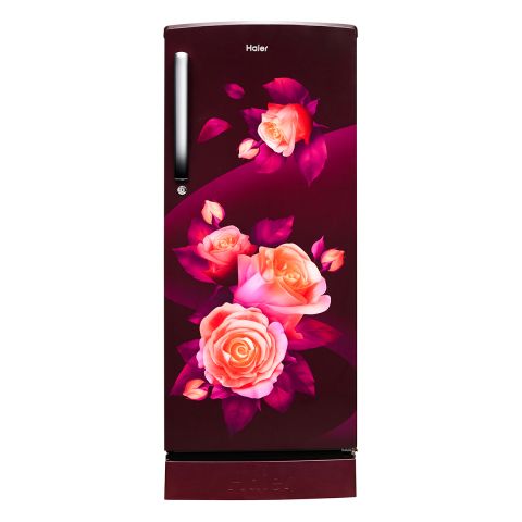 HRD-2263PRR-N 205 L, 3 Star, Red Rose Finish Direct Cool Single Door Refrigerator with Base Drawer