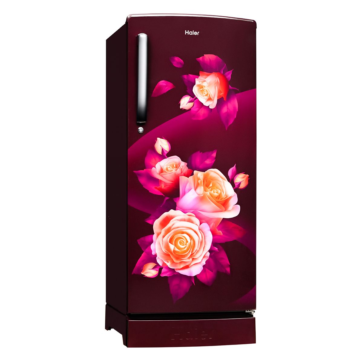 HRD-2263PRR-N 205 L, 3 Star, Red Rose Finish Direct Cool Single Door Refrigerator with Base Drawer