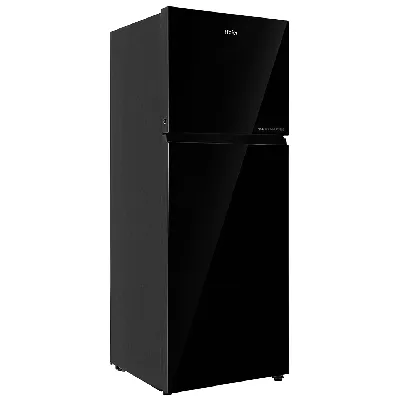 HRF-3782PKG-P 328L, 2 Star, Black Glass Finish Top Mount Frost Free Refrigerator