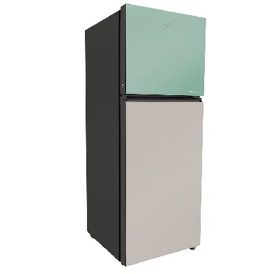 HRF-3783SGG-P Vogue Series 328L, Sage Green Glass Finish, Top Mount Frost Free Refrigerator