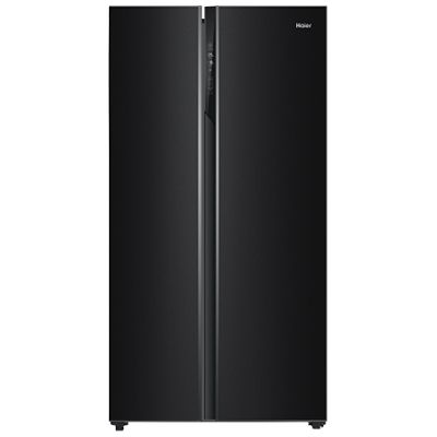 HRS-682KGU1 602L, Black Glass Finish 2 Door Side by side Convertible Refrigerator with Wifi Connectivity