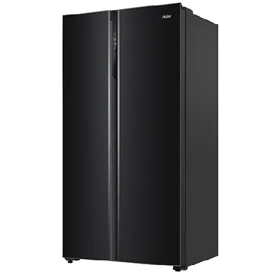 HRS-682KS 602 L, Black Steel Finish, 2 Door Side by side Refrigerator