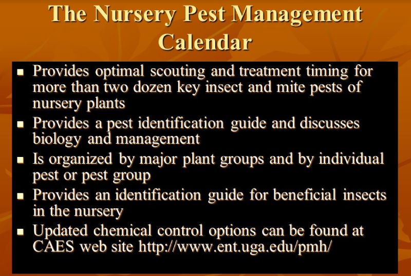 Nursery Pest Management