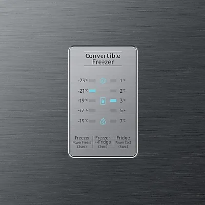 RT30C3733BX 256 L Convertible Freezer Double Door Refrigerator