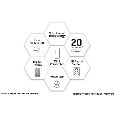 RT39C5532S8 363 L Twin Cooling Plus™ Double Door Refrigerator