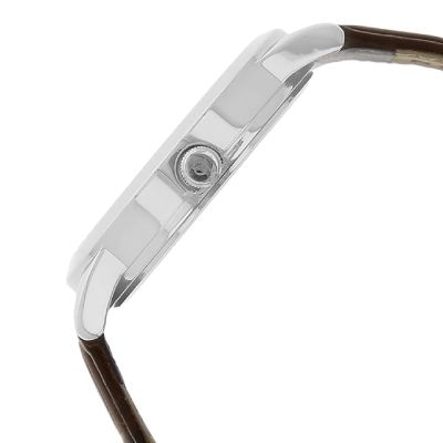 NS1584SL03 Classic Silver Dial Analog with Date Leather Strap watch for Men