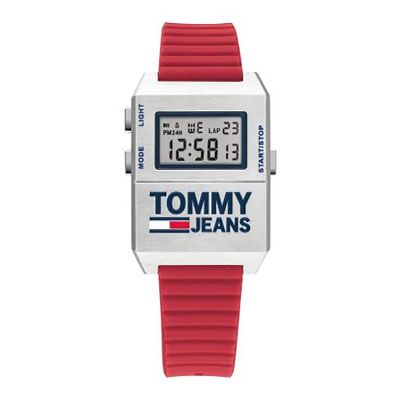 Tommy Jeans Men Silver-Toned Digital Watch TH1791674W