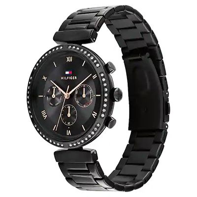 NCTH1782390 Black Dial Stainless Steel Strap Watch