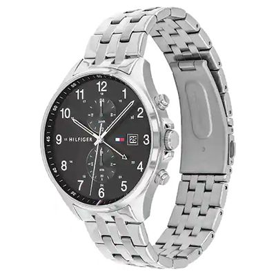 Grey Dial Silver Stainless Steel Strap Watch