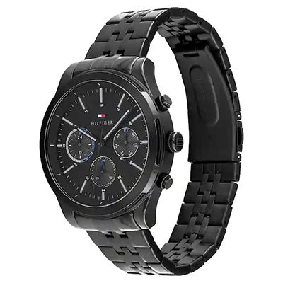 Black Dial Stainless Steel Watch