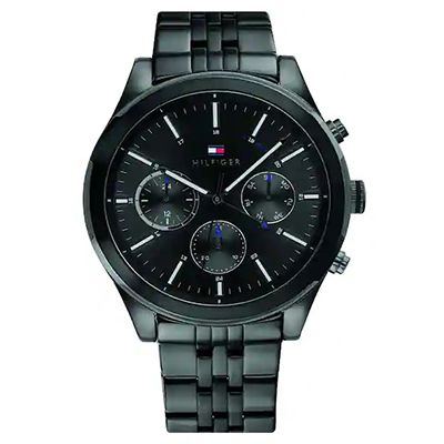 Black Dial Stainless Steel Watch