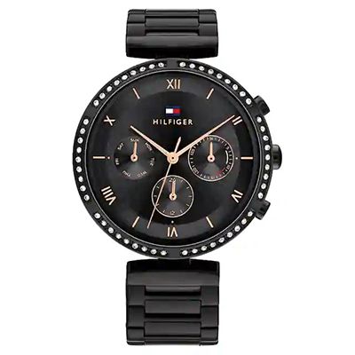 NCTH1782390 Black Dial Stainless Steel Strap Watch