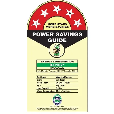 31626 Whitemagic Royal 6kg 5 Star Fully Automatic Top Load Washing Machine