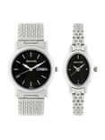 Men Black Set of 2 His & Her Analogue Watch NK11418100SM01