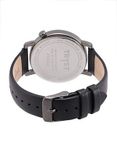 TRYST Manufactured & Serviced by Fossil Unisex Black Leather Watch