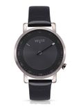 TRYST Manufactured & Serviced by Fossil Unisex Black Leather Watch