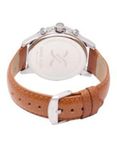 Exclusive Men Silver-Toned & Brown Analogue Watch 11333-5