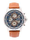 Exclusive Men Silver-Toned & Brown Analogue Watch 11333-5