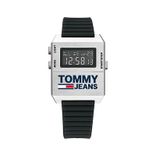 Tommy Jeans Men Silver-Toned Digital Watch TH1791672W
