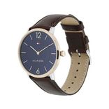 Men Blue Leather Analogue Watch TH1710354
