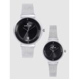 Premium Set of 2 His & Her Black Analogue Watches DK12241-6