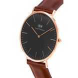 Classic Saint Mawes Men Black & Brown Analogue Watch DW00100124