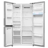 HRT-683WISU1 592L 3 Door Inox Steel SBS Refrigerator with Water Dispenser