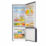 HRB-4952WKG-P 445 L, 2 Star, White Black Glass Finish Bottom Mounted Frost-Free Refrigerator