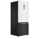HRB-4952WKG-P 445 L, 2 Star, White Black Glass Finish Bottom Mounted Frost-Free Refrigerator