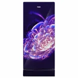 HRD-2105PFG-P 190 L, 5 Star, Floret Glass Finish Direct Cool Single Door Refrigerator with Base Drawer