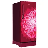 HRD-2105PRD-P 190 L, 5 Star, Red Dahelia Finish Direct Cool Single Door Refrigerator with Base Drawer
