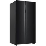 HRS-682KGU1 602L, Black Glass Finish 2 Door Side by side Convertible Refrigerator with Wifi Connectivity
