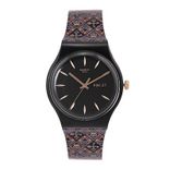 Unisex Black Swiss Made Analogue Watch SUOB730